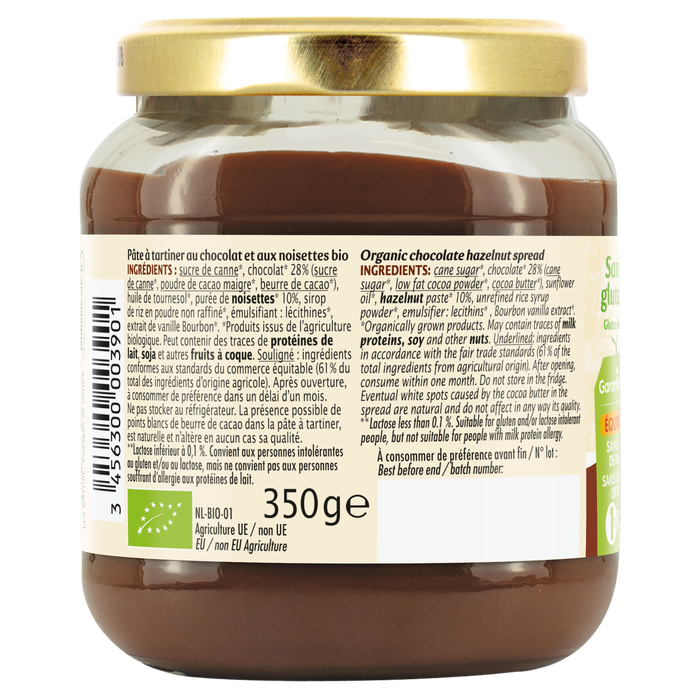 Boho Cosmetics Pâte à Tartiner Chocolat Noisette Sans Gluten - Jardin Bio Étic