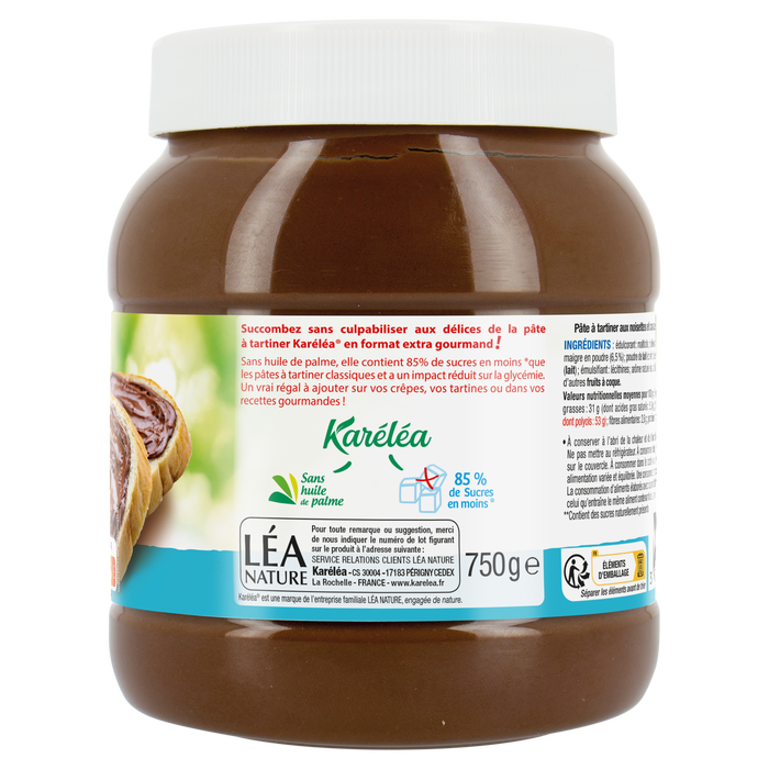 Boho Cosmetics Pâte à Tartiner Noisettes Cacao Sans Sucres Ajoutés 750g