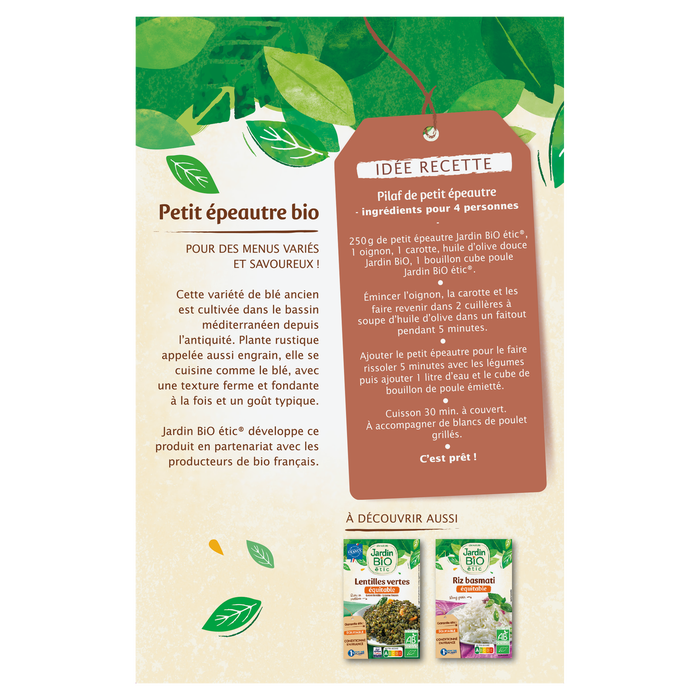 Boho Cosmetics Petit épeautre Décortiqué - Jardin Bio Étic