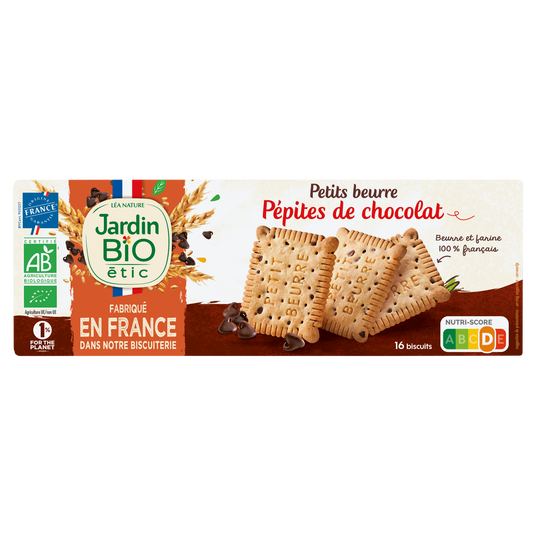 boho cosmetics Petits Beurre pépites de Chocolat 150g - Jardin BiO étic