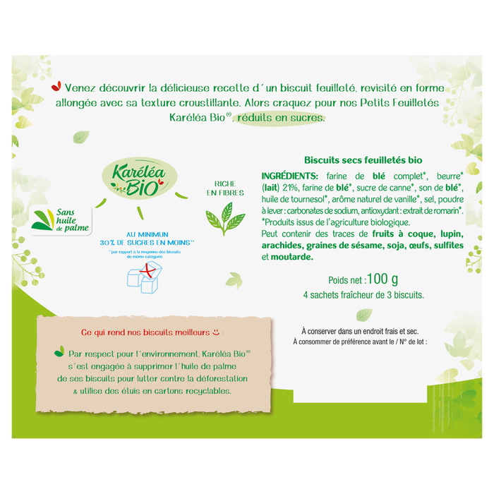 Boho Cosmetics Petits Feuilletés Bio Réduits En Sucre 100g - Karéléa