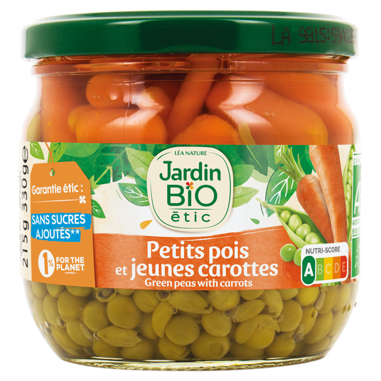 boho cosmetics Petits pois et jeunes carottes bio - Jardin Bio Étic