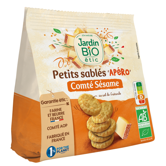 Boho Cosmetics Petits Sablés Apéro Comté Sésame Bio - Jardin BiO étic