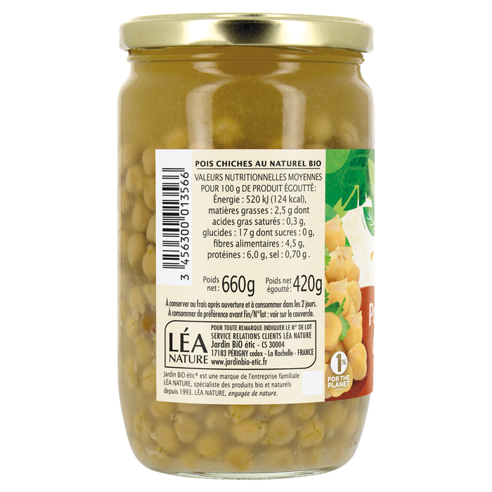 Boho Cosmetics Pois Chiches Au Naturel Bio - Jardin Bio Étic