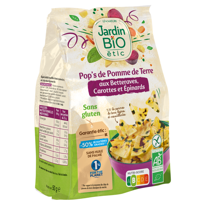 Boho Cosmetics Pop's De Pommes De Terre Aux Légumes Bio - Jardin Bio Étic