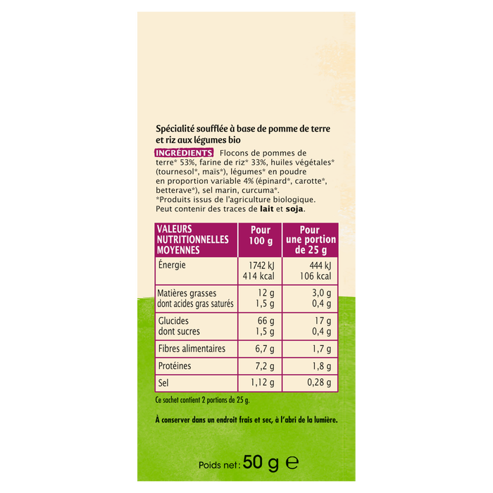 Boho Cosmetics Pop's De Pommes De Terre Aux Légumes Bio - Jardin Bio Étic