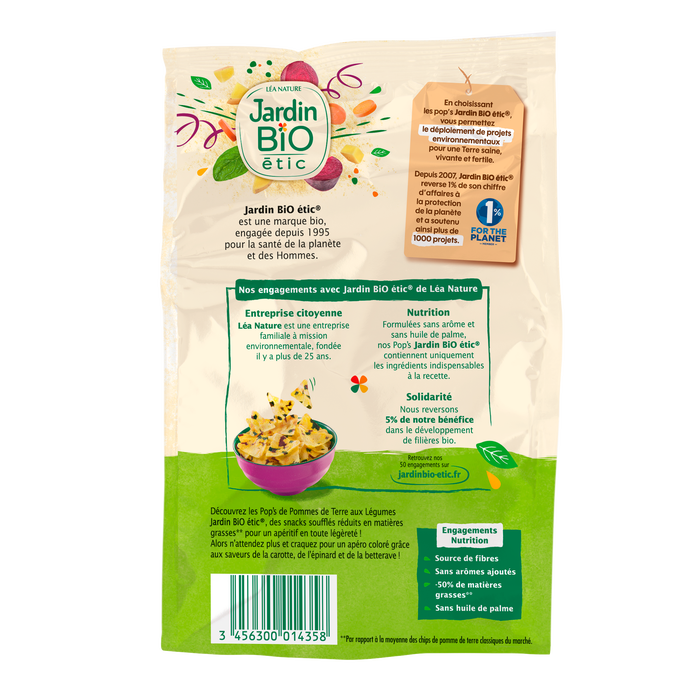 Boho Cosmetics Pop's De Pommes De Terre Aux Légumes Bio - Jardin Bio Étic