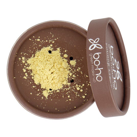 boho cosmetics Poudre libre minérale bio jaune translucide Boho Green Make-up