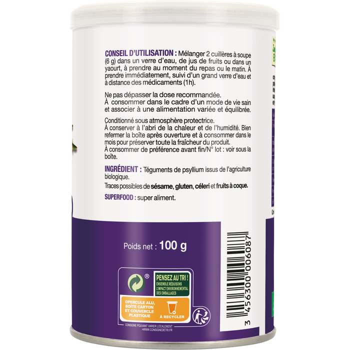 Boho Cosmetics Psyllium - Super Aliment Bio - Jardin Bio Étic