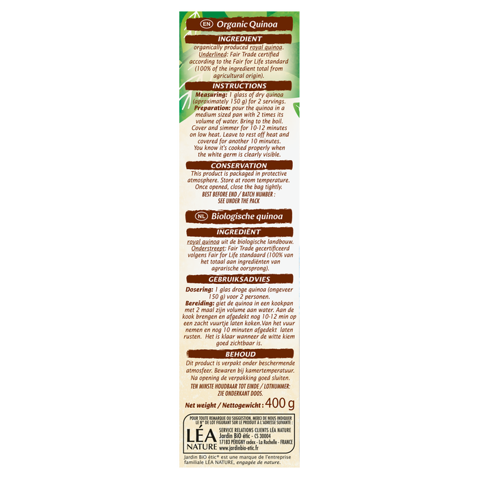 Boho Cosmetics Quinoa Royal Bio De Bolivie - Jardin Bio Étic