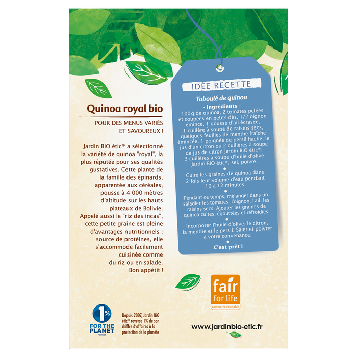 Boho Cosmetics Quinoa Royal Bio De Bolivie - Jardin Bio Étic