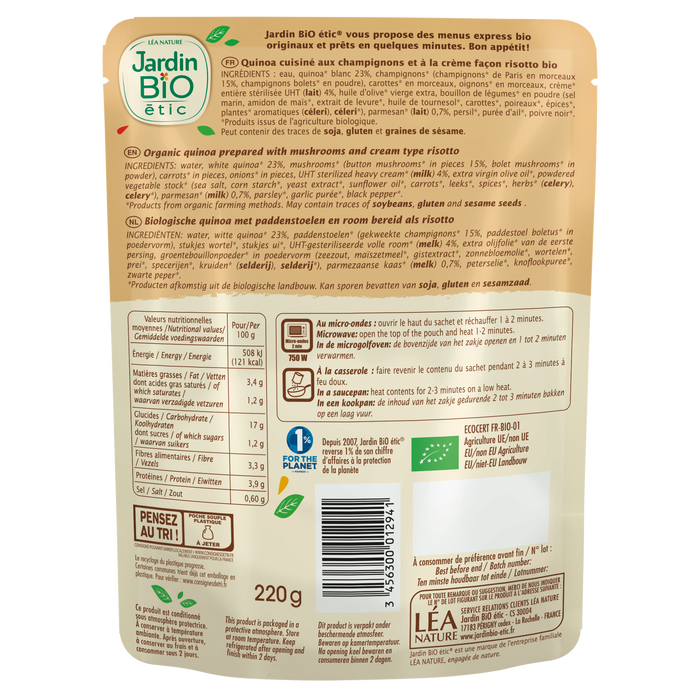 Boho Cosmetics Quinotto Champignon Parmesan - Jardin Bio Étic