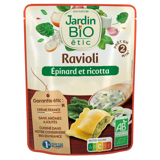 boho cosmetics Ravioli Epinard et Ricotta bio - Jardin Bio Étic