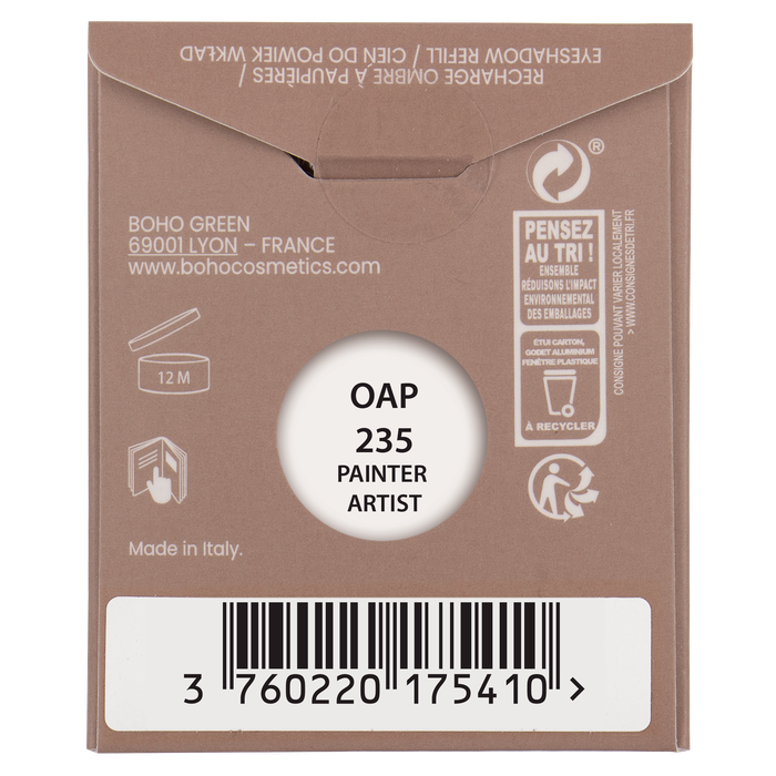 Boho Cosmetics Recharge Ombre à Paupières Bio Gypsy Palette Bohemian Artist 235 Painter Artist