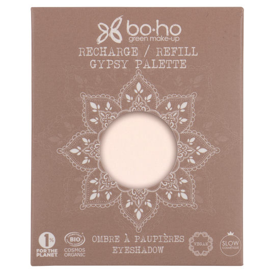 boho cosmetics Recharge ombre à paupières bio Gypsy palette Bohemian Artist 155 Pure Light