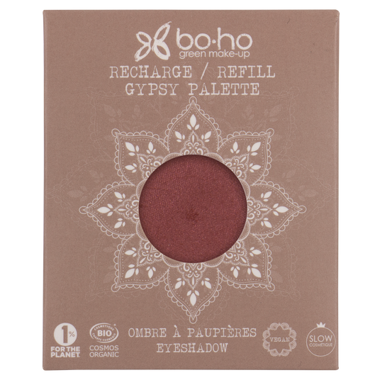 boho cosmetics Recharge ombre à paupières bio Gypsy palette Travel 229 Terre de feu