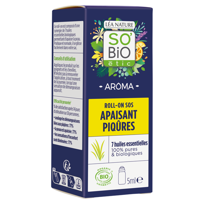 Boho Cosmetics Roll-on SOS Apaisant Anti-piqûres Aux 7 Huiles Essentielles Bio - LEA NATURE SO BiO étic