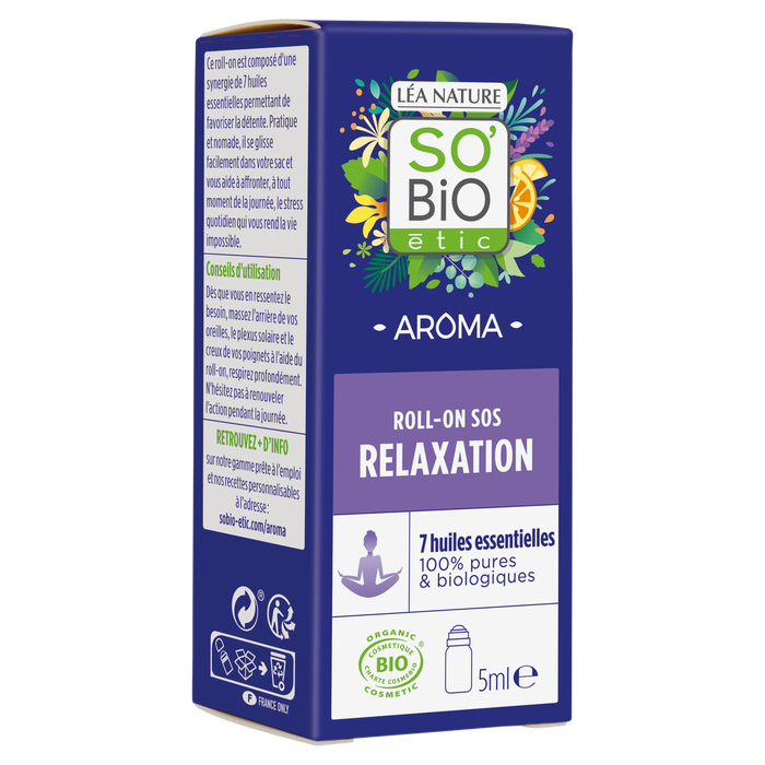 Boho Cosmetics Roll-on SOS Relaxation Bio Aux 7 Huiles Essentielles Bio - LEA NATURE SO BiO étic