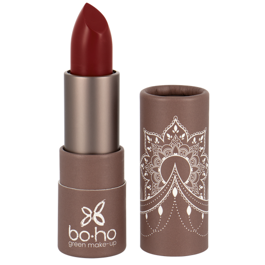 boho cosmetics Rouge à lèvres bio tapis rouge Boho Green Make-up