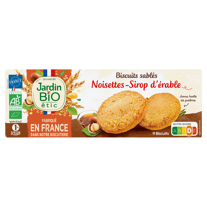 Boho Cosmetics Sablés Bio Noisette Sirop D'érable Sans Huile De Palme - Jardin Bio Étic