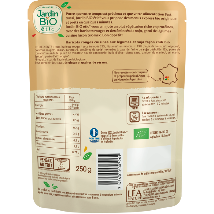 Boho Cosmetics Sachet Express Chili Végétal Bio - Jardin Bio Étic