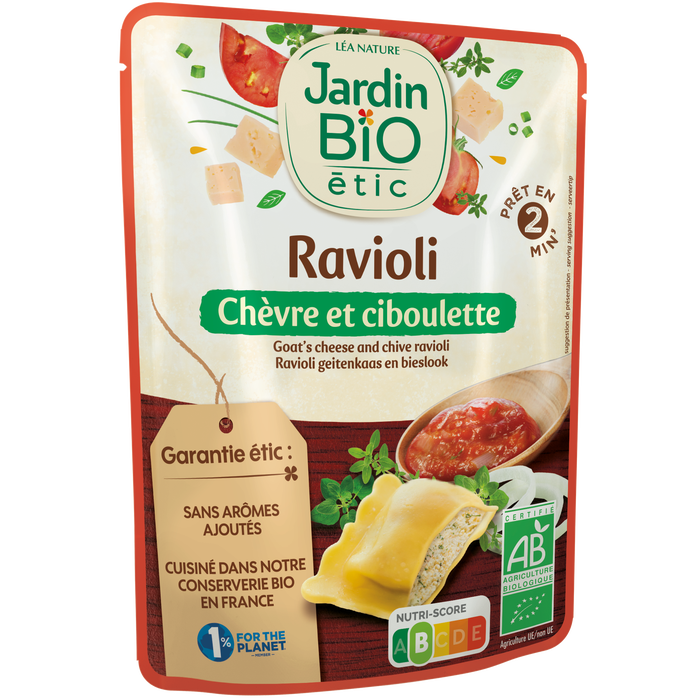 Boho Cosmetics Sachet Repas Ravioli Chèvre Et Ciboulette - Jardin Bio Étic