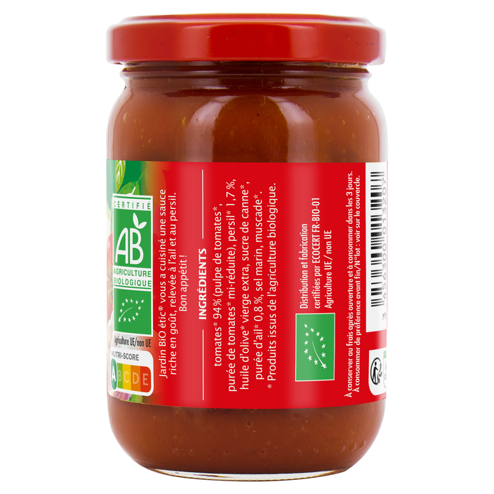 Boho Cosmetics Sauce Tomate Ail Persil Bio - Jardin Bio Étic
