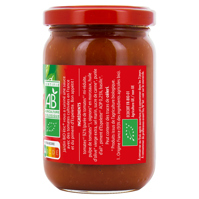 Boho Cosmetics Sauce Tomate Piment D'Espelette Bio - Jardin Bio Étic