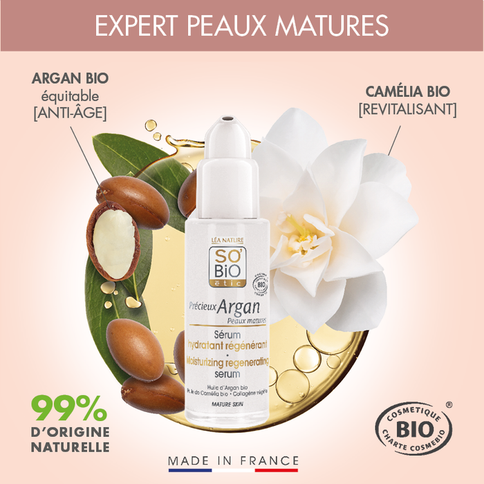 Boho Cosmetics Sérum Hydratant Régénérant - Précieux Argan - SO'BiO étic