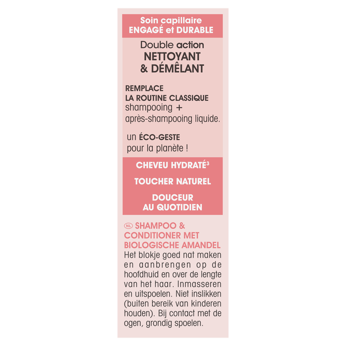 Boho Cosmetics Shampooing & Après-shampooing Solide 2 En 1 Amande-bio - SO'BiO étic