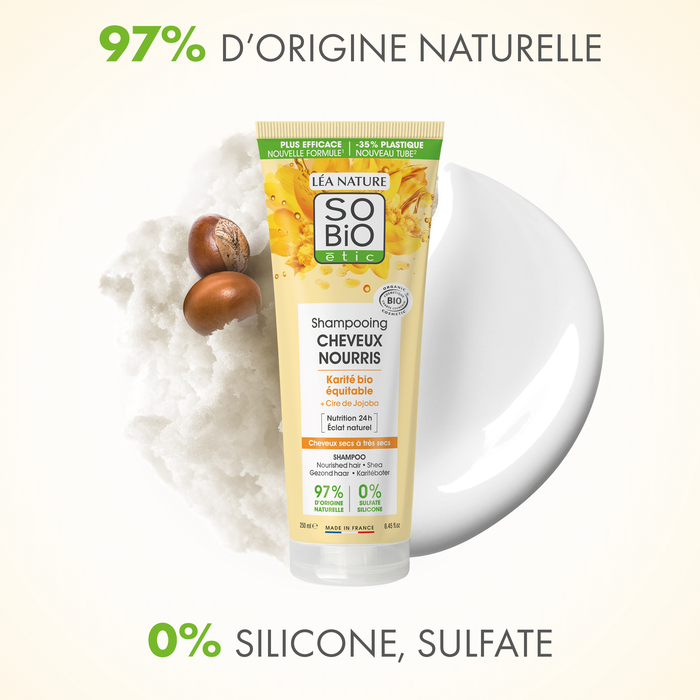 Boho Cosmetics Shampooing Cheveux Nourris Karité Et Jojoba Bio - SO'BiO étic
