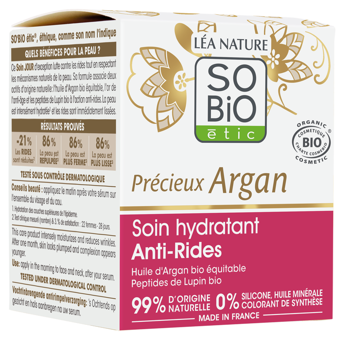 Boho Cosmetics Soin Hydratant Anti-Rides Jour - Précieux Argan - SO'BiO étic