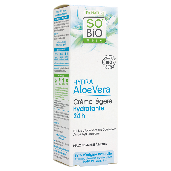 Boho Cosmetics Soin Léger Hydratant 24H - SO'BiO étic