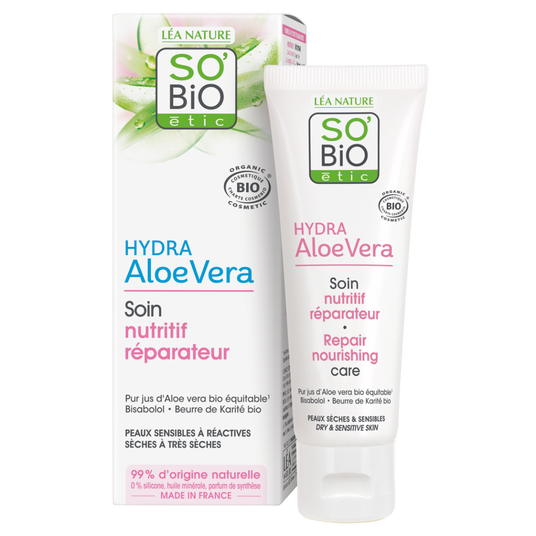 boho cosmetics Soin nutritif réparateur Hydra Aloe Vera - So'BiO étic
