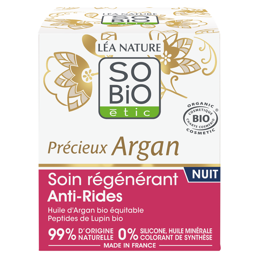 boho cosmetics Soin régénérant Anti-Rides Nuit - Précieux Argan - SO'BiO étic