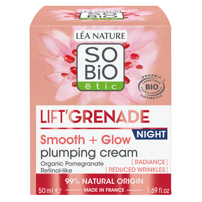 Boho Cosmetics Soin Repulpant Lissant éclat Nuit Lift'Grenade - SO'BiO étic