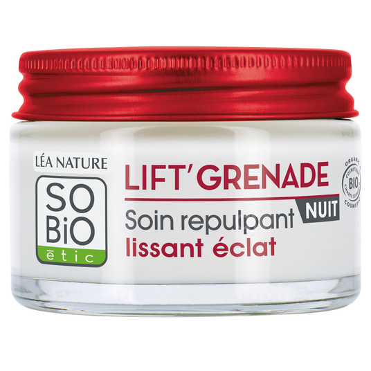 boho cosmetics Soin repulpant lissant éclat Nuit Lift'Grenade - SO'BiO étic