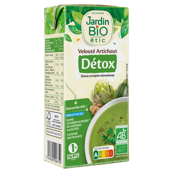 Boho Cosmetics Soupe à L'artichaut Détox 33cl - Jardin Bio Étic