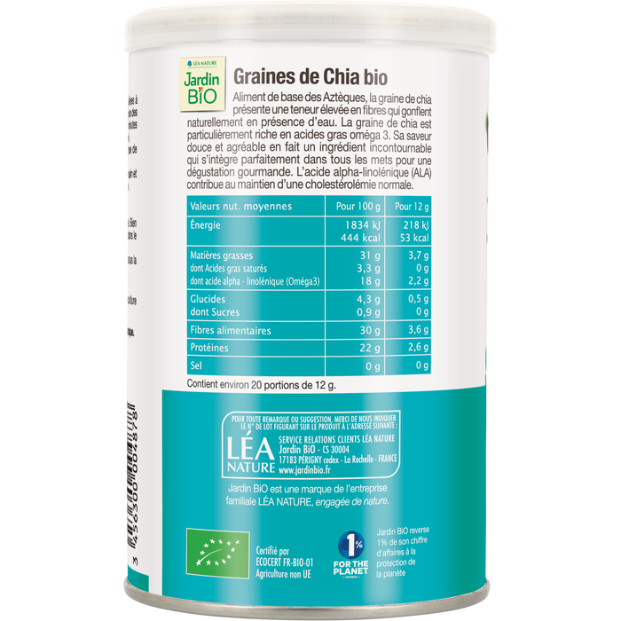 Boho Cosmetics Super Graines De Chia Riches En Oméga 3 Bio - Jardin Bio Étic