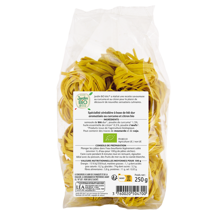 Boho Cosmetics Tagliatelles Curcuma Citron - Jardin Bio Étic