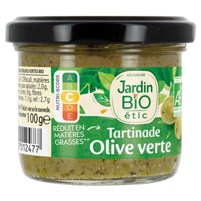 Boho Cosmetics Tartinade Olive Verte Bio - Jardin Bio Étic