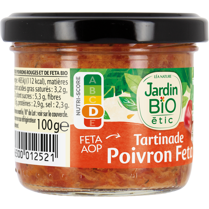 Boho Cosmetics Tartinade Poivron Féta - Jardin Bio Étic