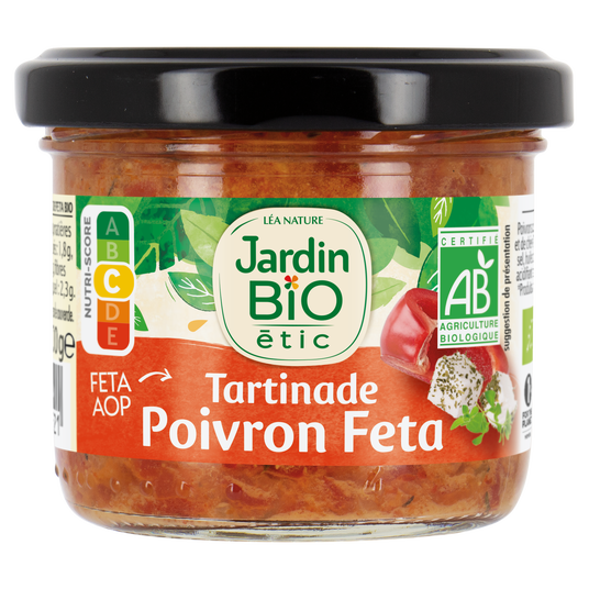 boho cosmetics Tartinade Poivron Féta - Jardin Bio Étic