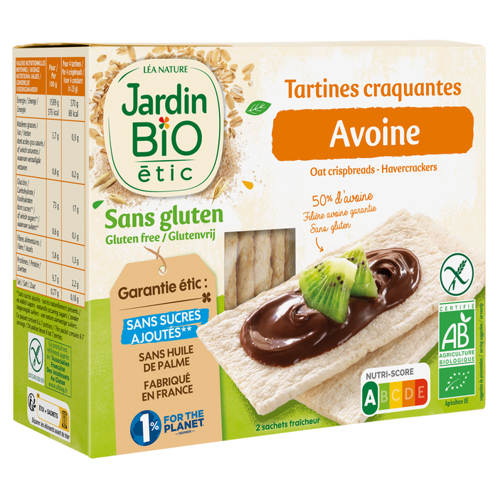 Boho Cosmetics Tartines Craquantes Avoine - Sans Gluten Et Sans Lactose - Jardin Bio Étic