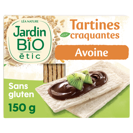 boho cosmetics Tartines Craquantes Avoine - sans gluten et sans lactose - Jardin Bio Étic
