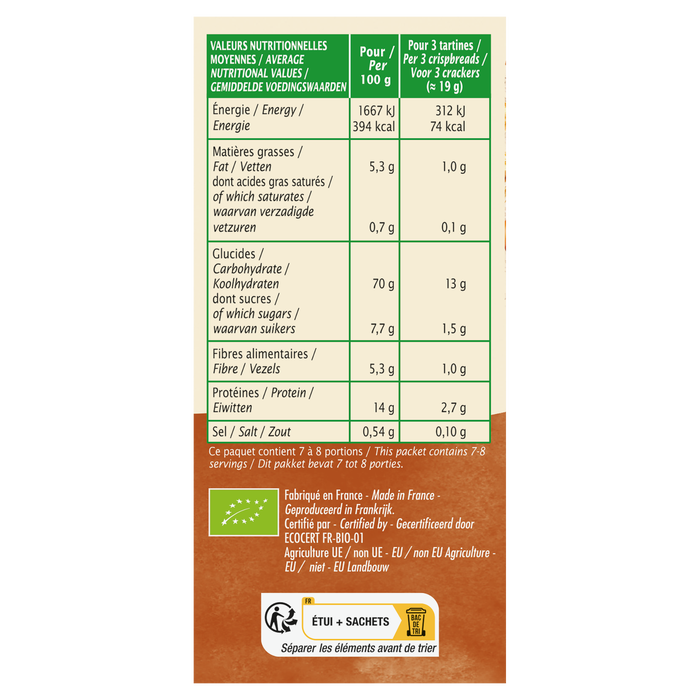 Boho Cosmetics Tartines Craquantes Bio Goût Noisette - Jardin Bio Étic