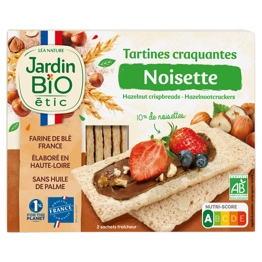boho cosmetics Tartines craquantes Bio goût Noisette - Jardin Bio Étic