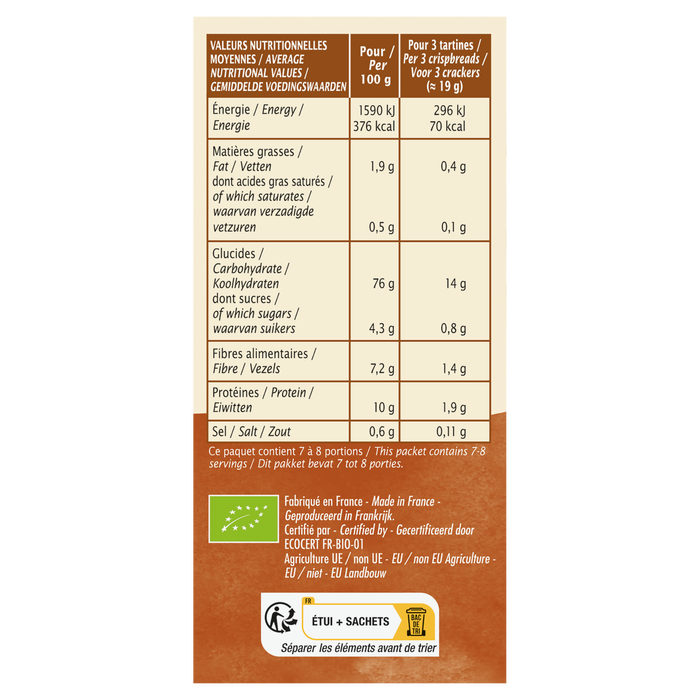 Boho Cosmetics Tartines Craquantes Blé Complet - Jardin Bio Étic