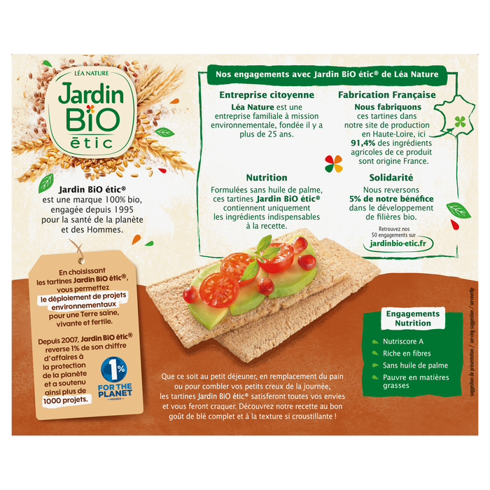 Boho Cosmetics Tartines Craquantes Blé Complet - Jardin Bio Étic