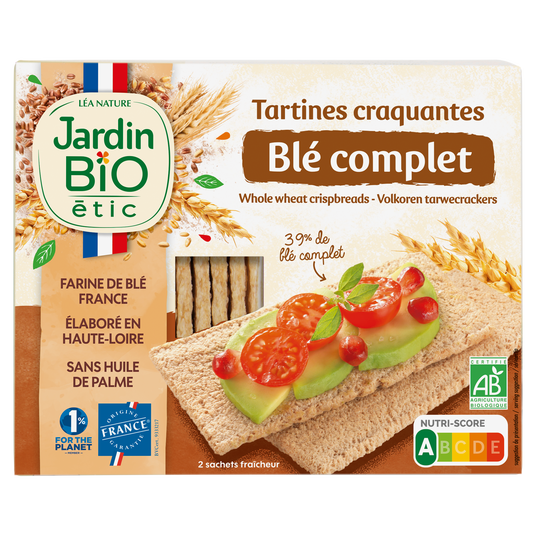 boho cosmetics Tartines craquantes blé complet - Jardin Bio Étic